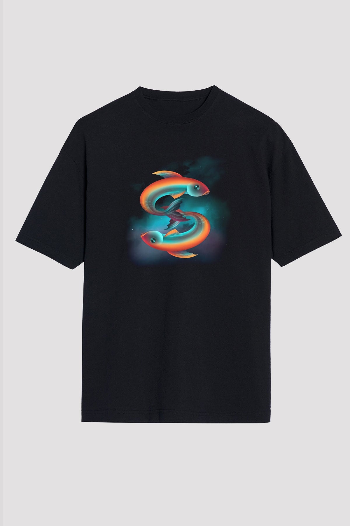 Astrolog Siyah Unisex Oversize Tişört T-Shirt