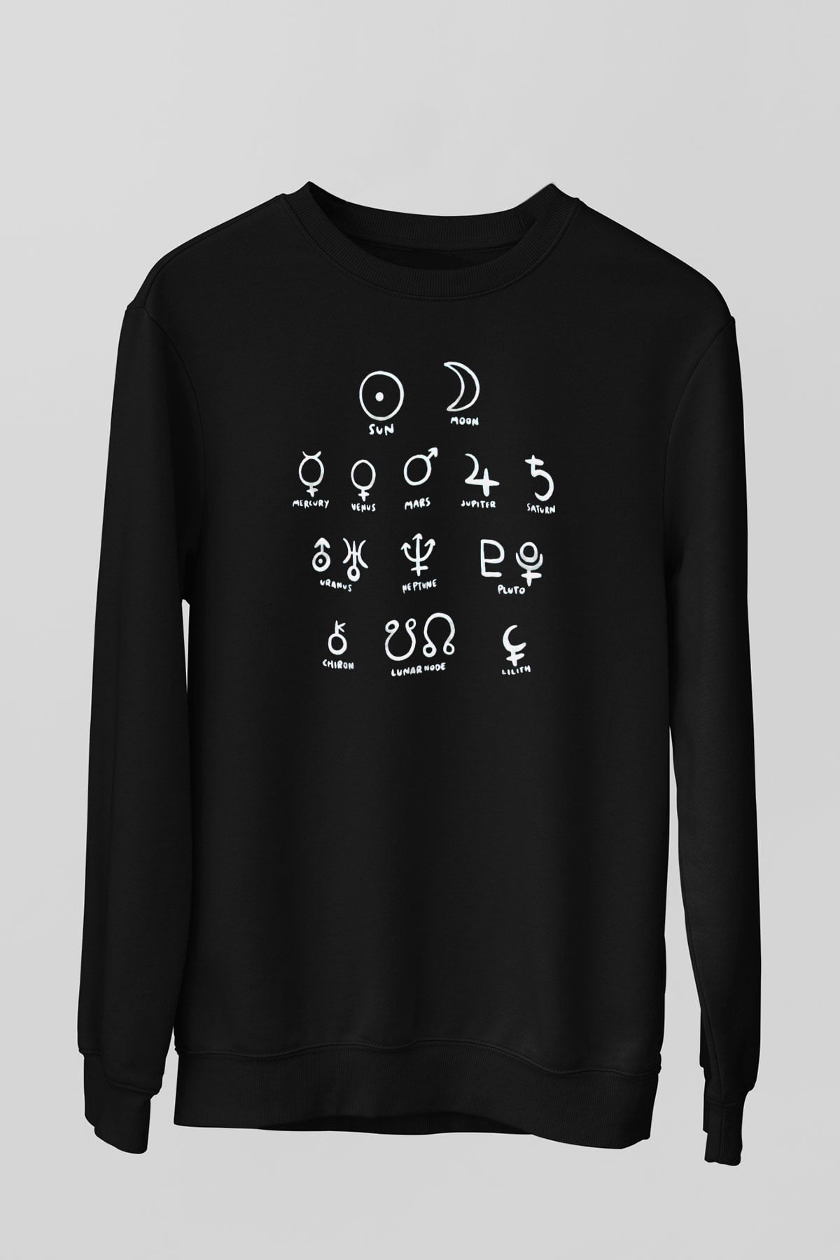 Astrolog Siyah Unisex Sweatshirt