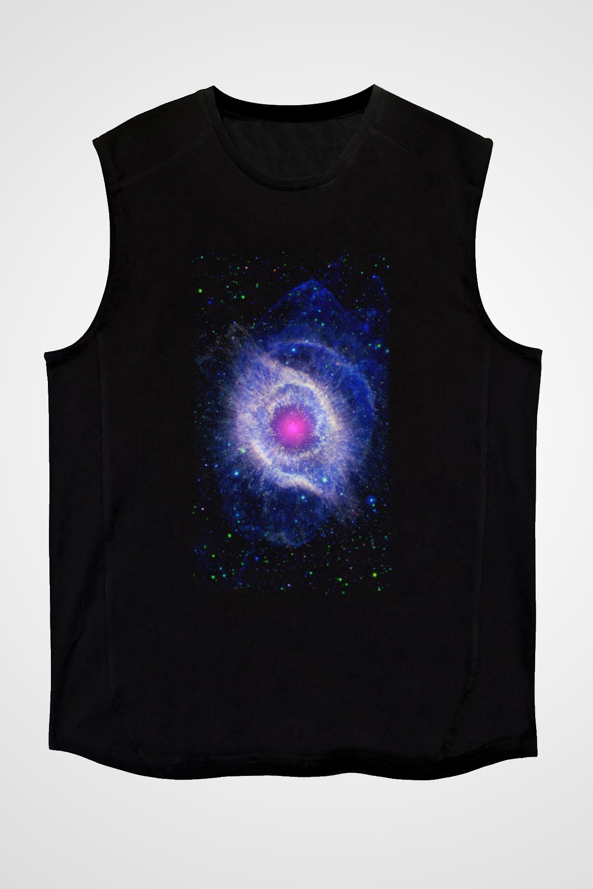 Astronom Siyah Unisex Kolsuz Tişört