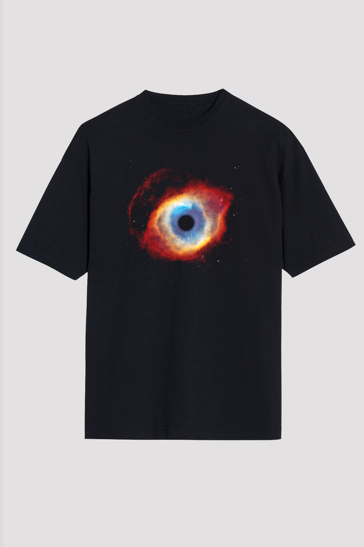 Astronom Siyah Unisex Oversize Tişört T-Shirt