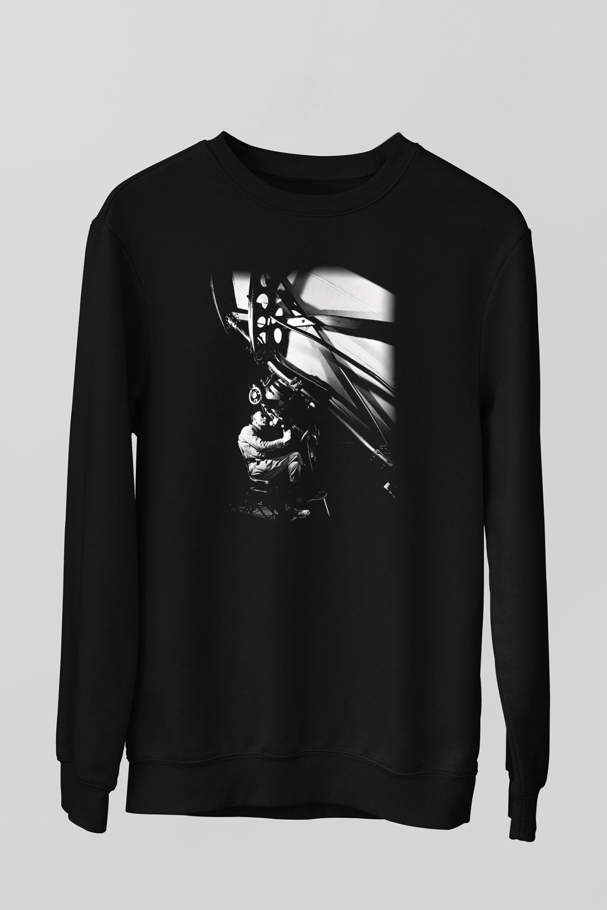 Astronom Siyah Unisex Sweatshirt
