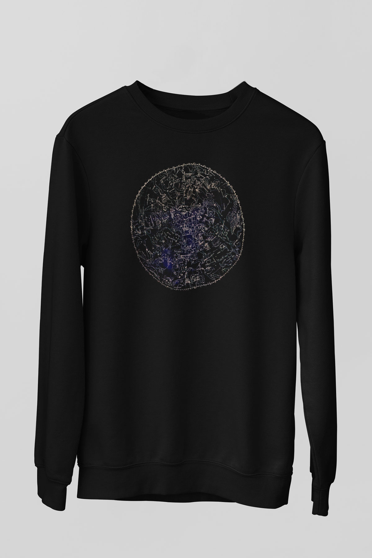Astronom Siyah Unisex Sweatshirt