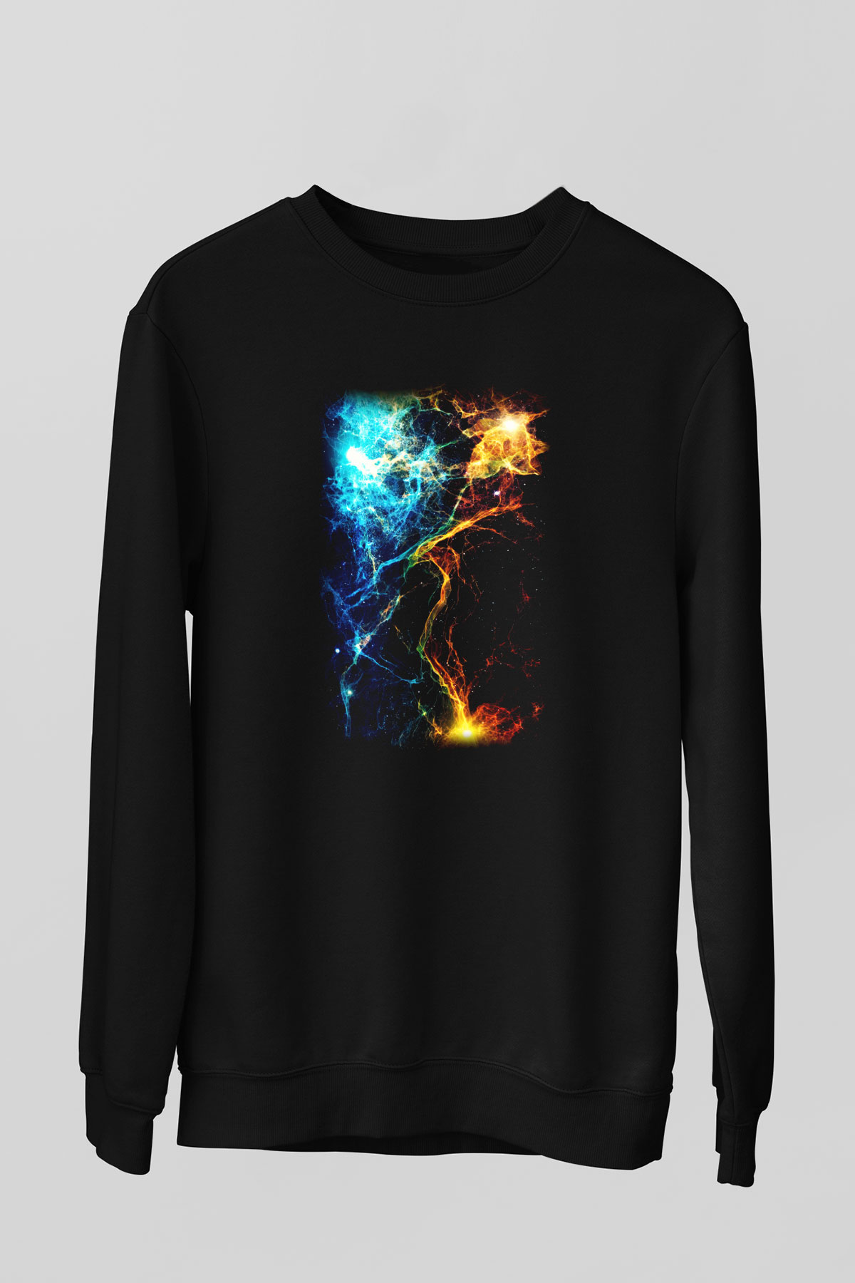 Astronom Siyah Unisex Sweatshirt