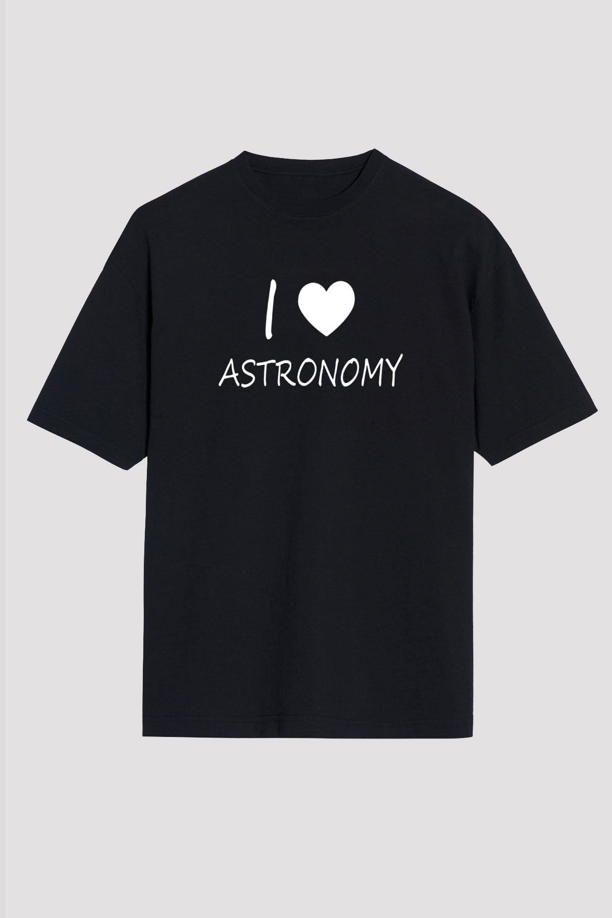 Astronomi Sevenler Baskılı Unisex Oversize Tişört - Tshirt