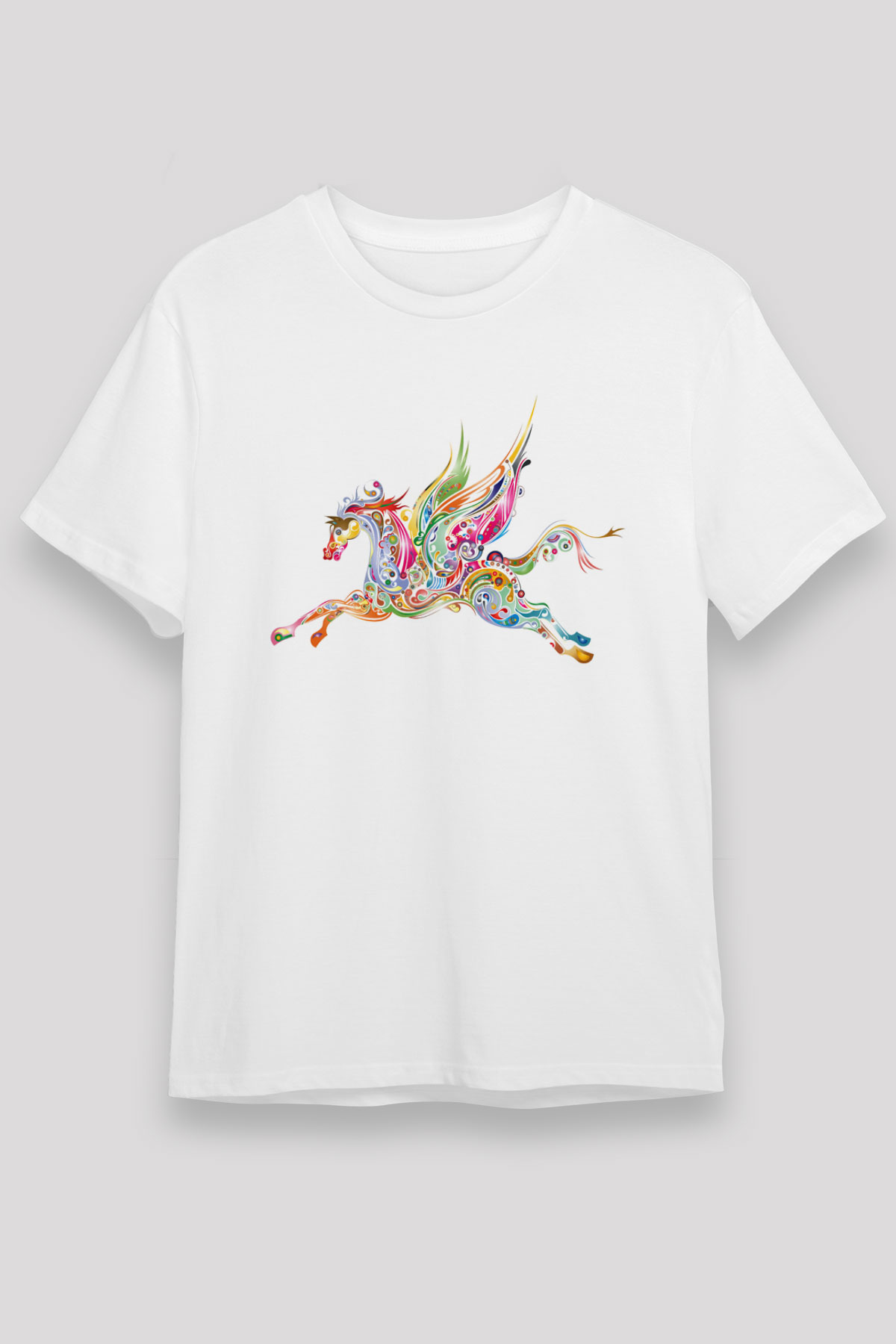 At Beyaz Unisex Tişört T-Shirt - TişörtFabrikası