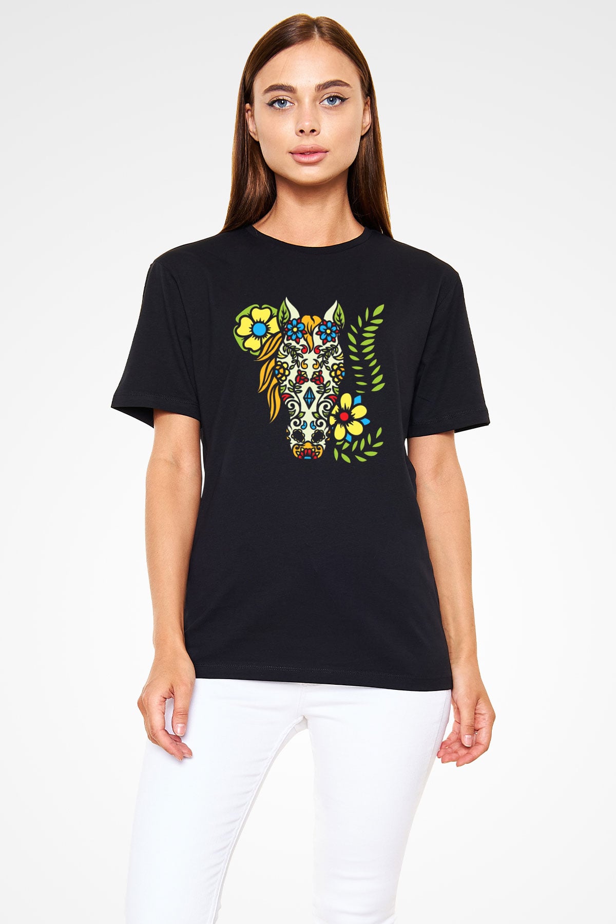 At Siyah Unisex Tişört T-Shirt - TişörtFabrikası