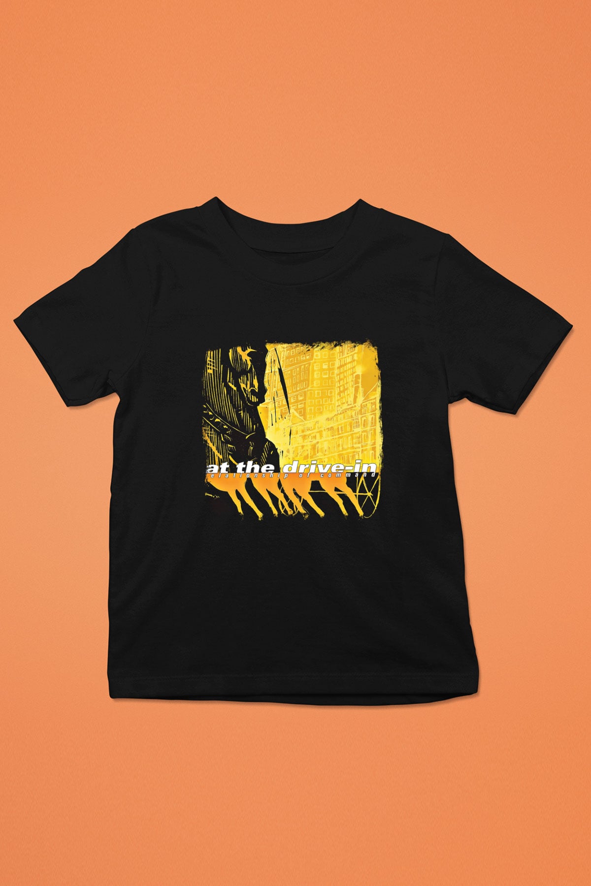 At the Drive-In Baskılı Unisex Siyah Çocuk Tişört
