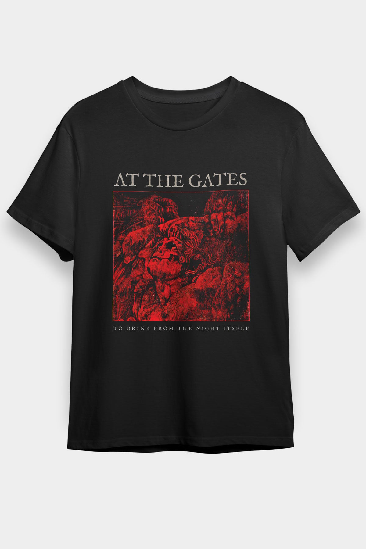 At The Gates Baskılı Unisex Siyah Tişört