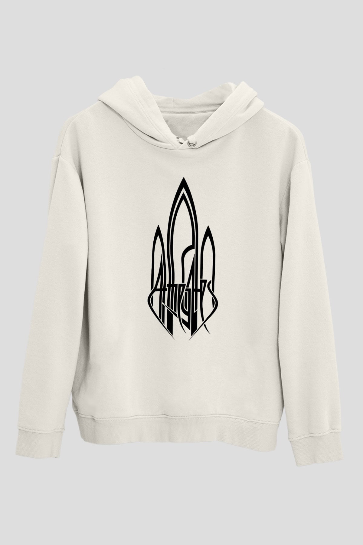 At The Gates Beyaz Unisex Kapşonlu Sweatshirt