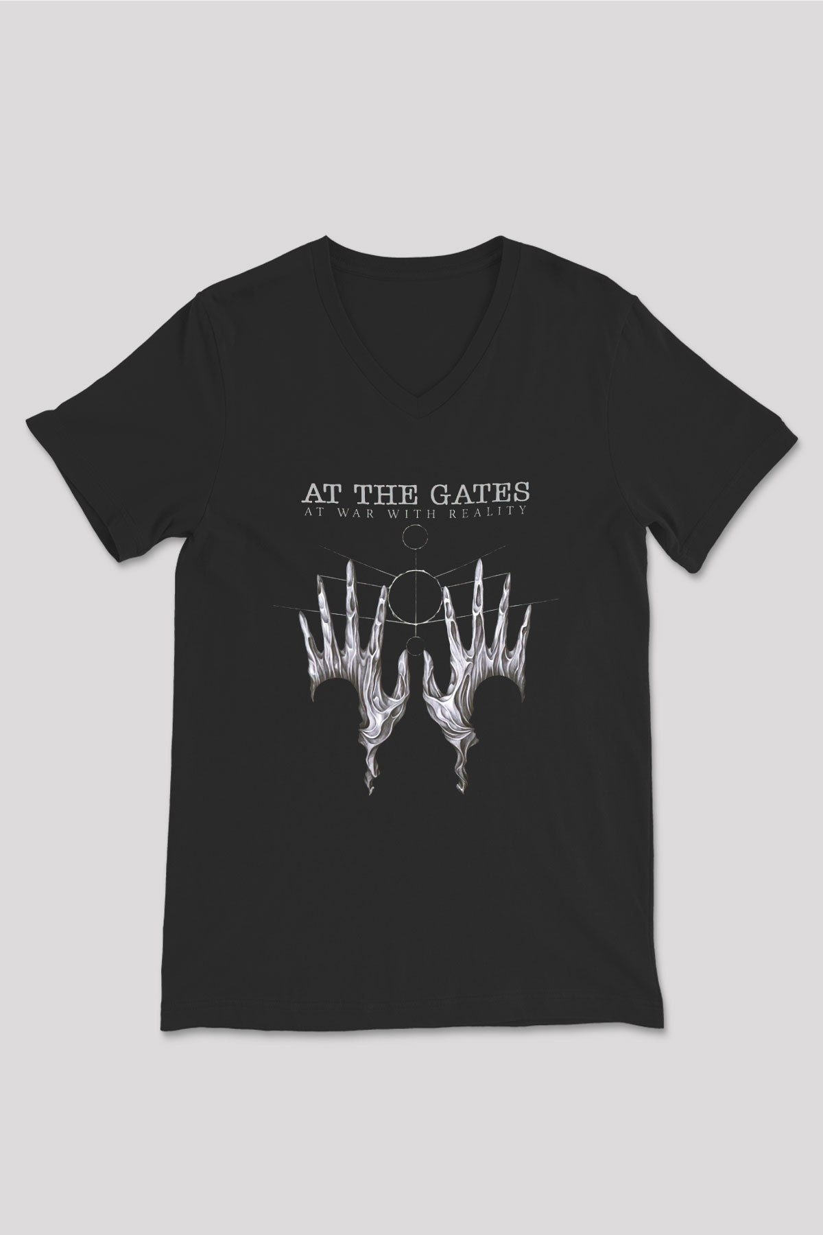 At The Gates Siyah Unisex V Yaka Tişört T-Shirt