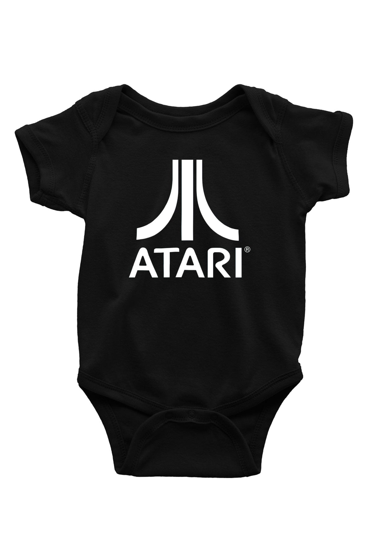 Atari Baskılı Siyah Bebek Body - Zıbın