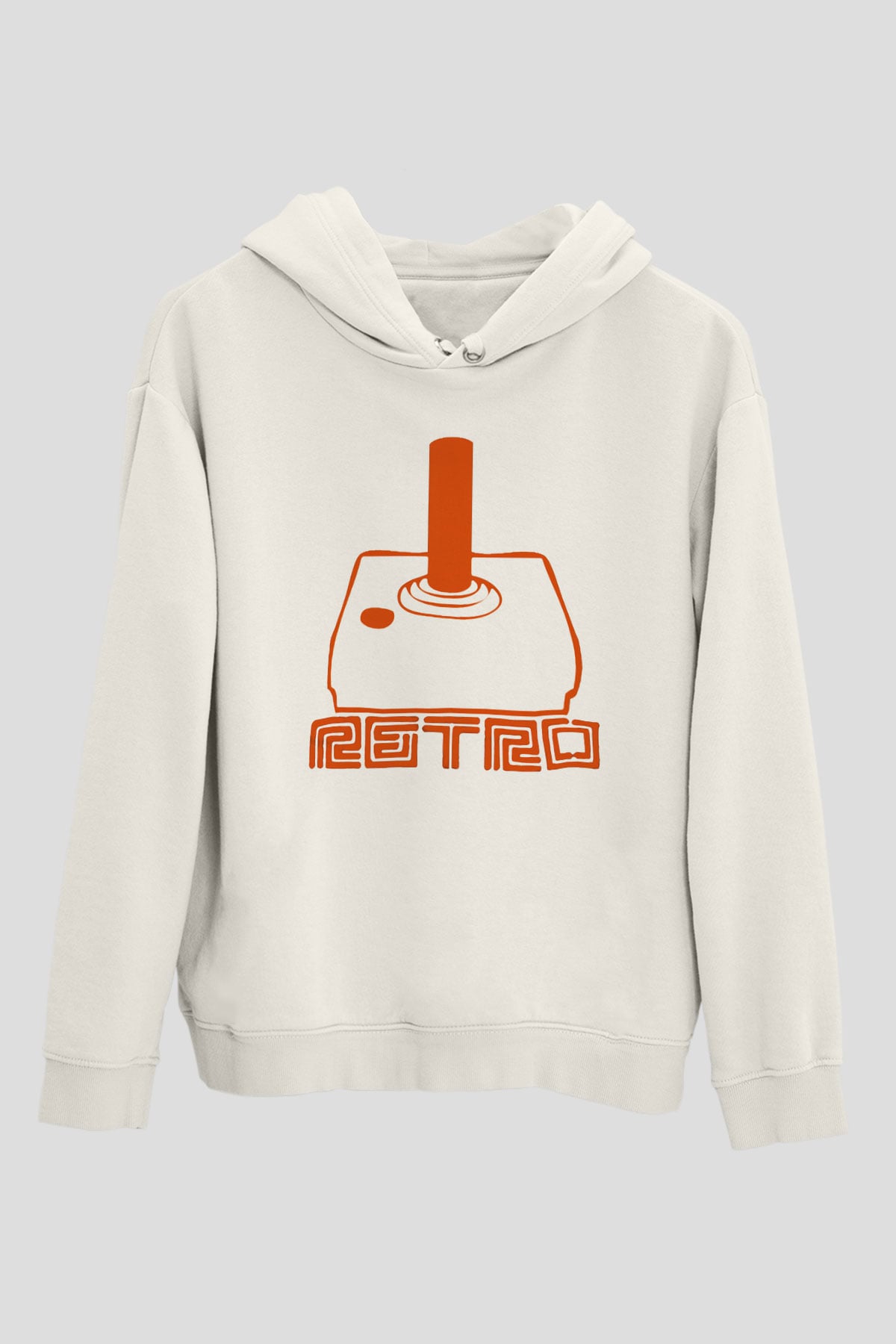 Atari Beyaz Unisex Kapşonlu Sweatshirt