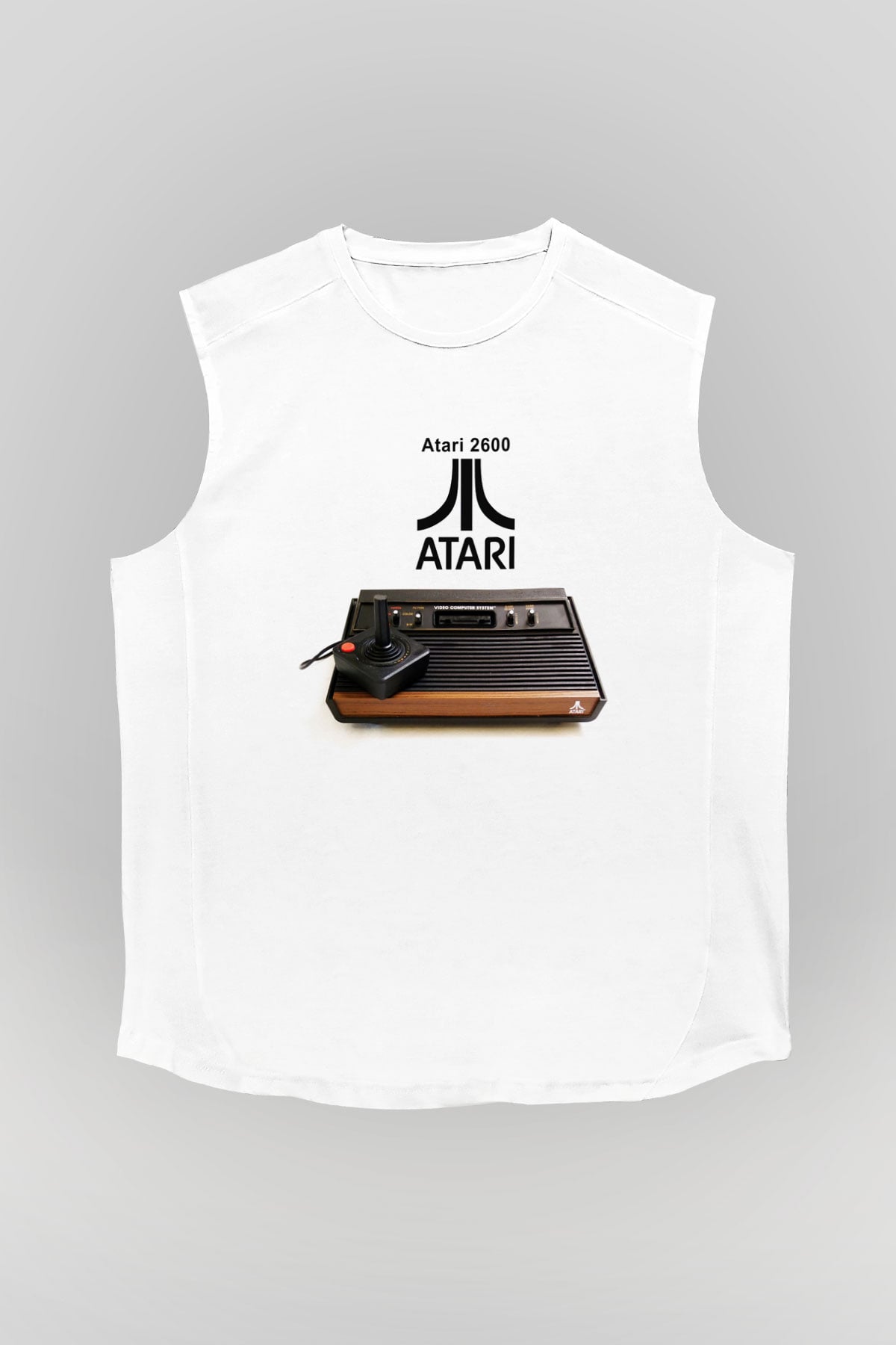 Atari Beyaz Unisex Kolsuz Tişört