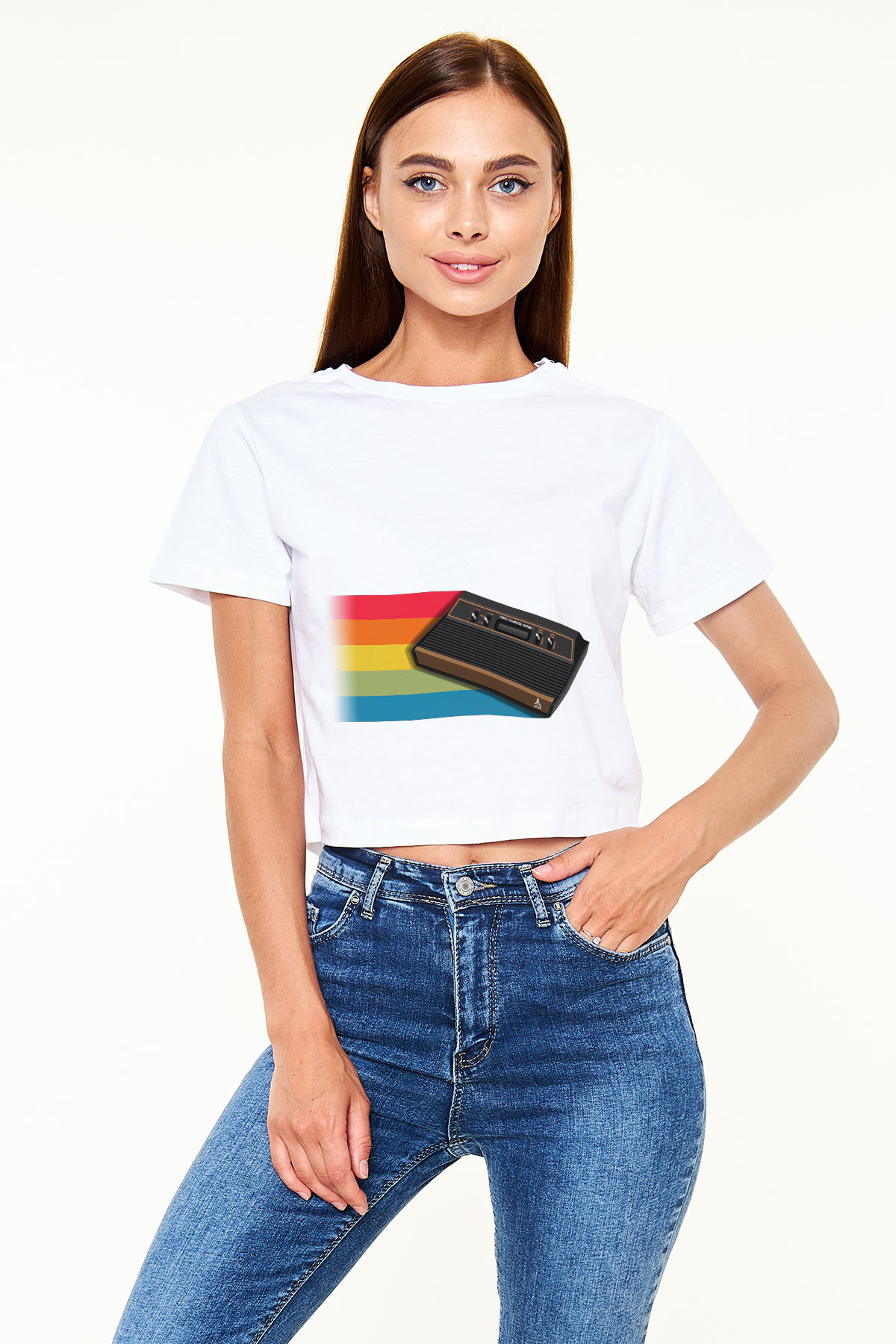 Atari Beyaz Unisex Oversize Tişört