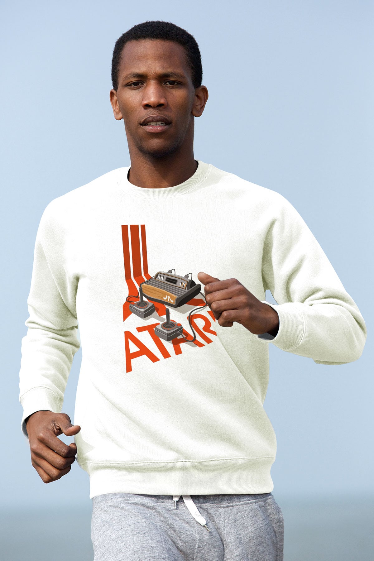 Atari Beyaz Unisex Sweatshirt