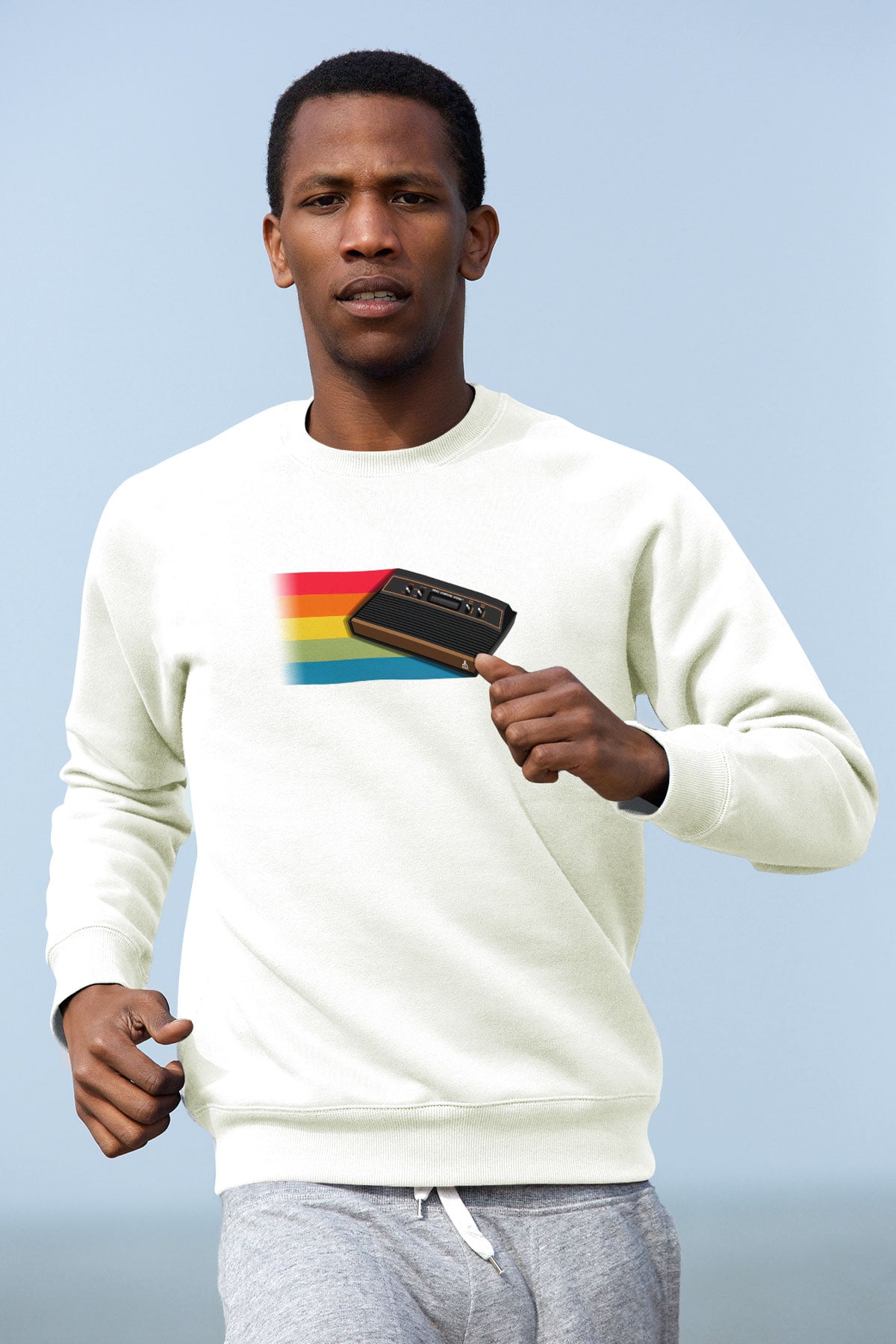 Atari Beyaz Unisex Sweatshirt