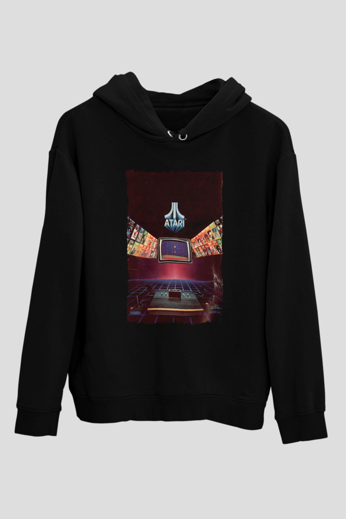 Atari Siyah Unisex Hoodie