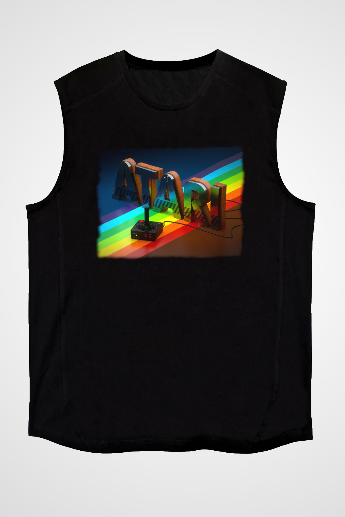 Atari Siyah Unisex  Kolsuz Tişört