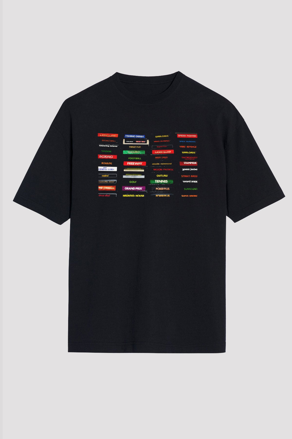Atari Siyah Unisex Oversize Tişört