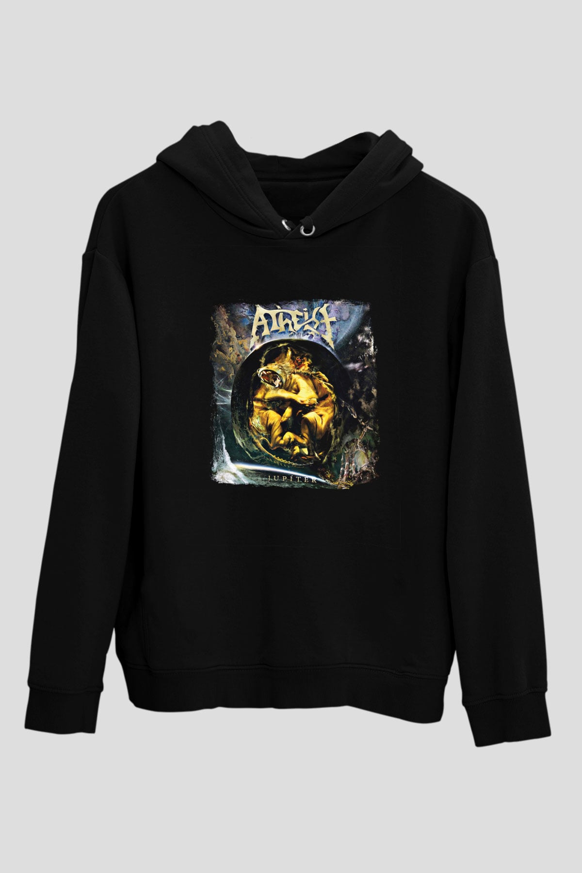Atheist Baskılı Unisex Siyah Hoodie
