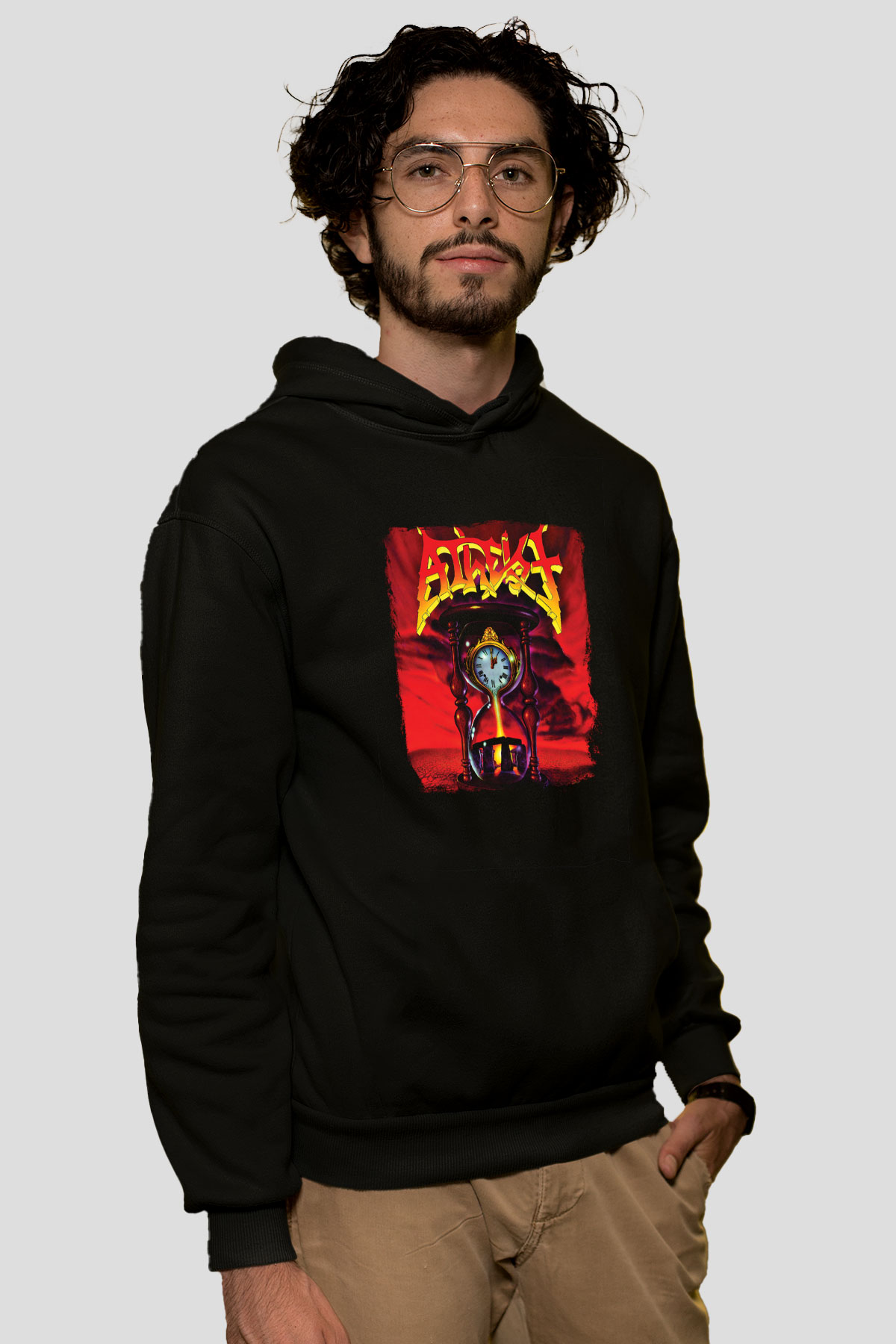 Atheist Baskılı Unisex Siyah Hoodie