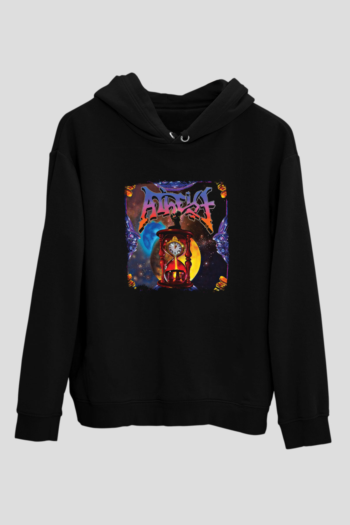 Atheist Baskılı Unisex Siyah Hoodie