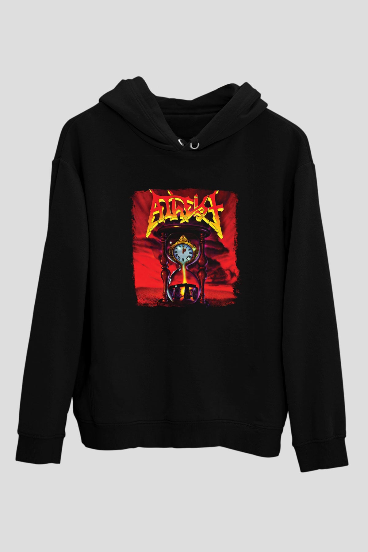 Atheist Baskılı Unisex Siyah Hoodie