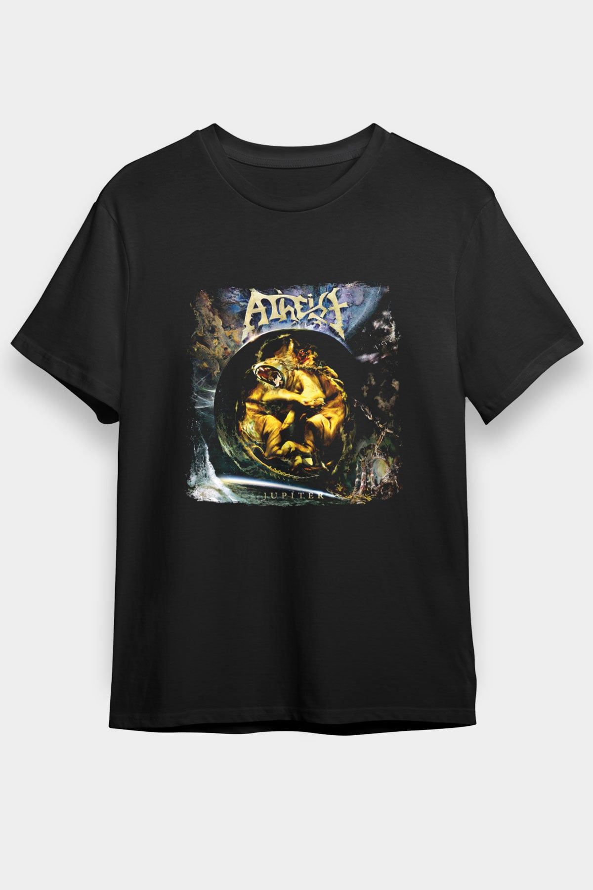 Atheist Baskılı Unisex Siyah Tişört