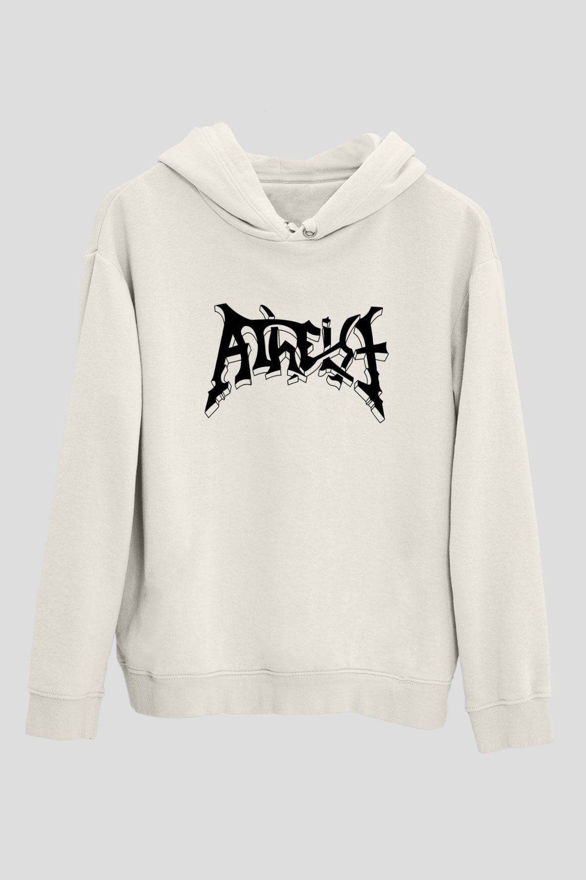 Atheist Beyaz Unisex Kapşonlu Sweatshirt