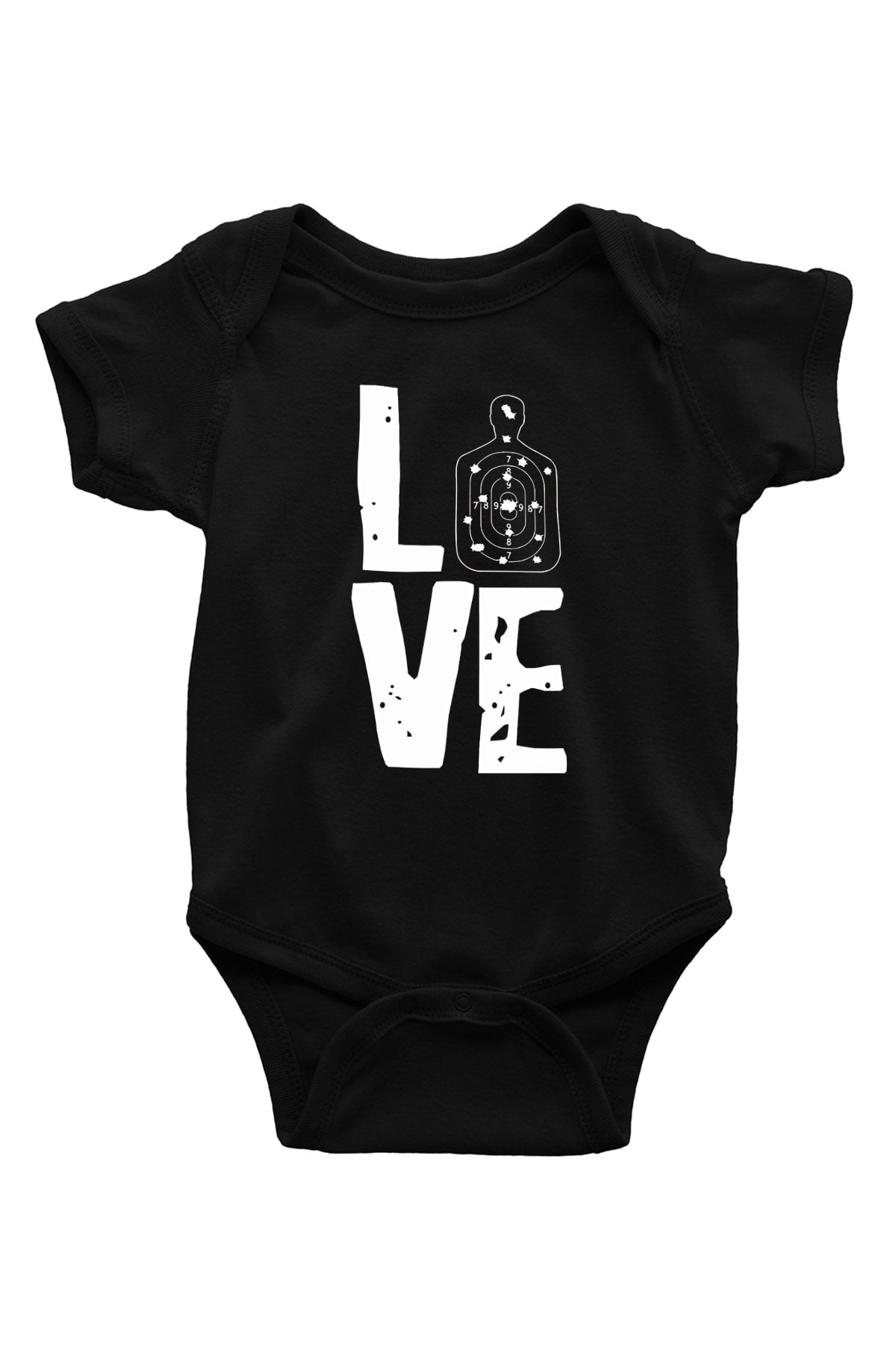 Atıcılık - Shooting Baskılı Unisex Siyah Bebek Body - Zıbın