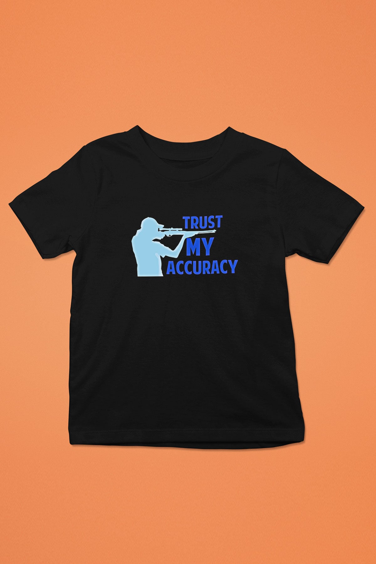 Atıcılık - Shooting Baskılı Unisex Siyah Çocuk Tİşörtü - Tshirt
