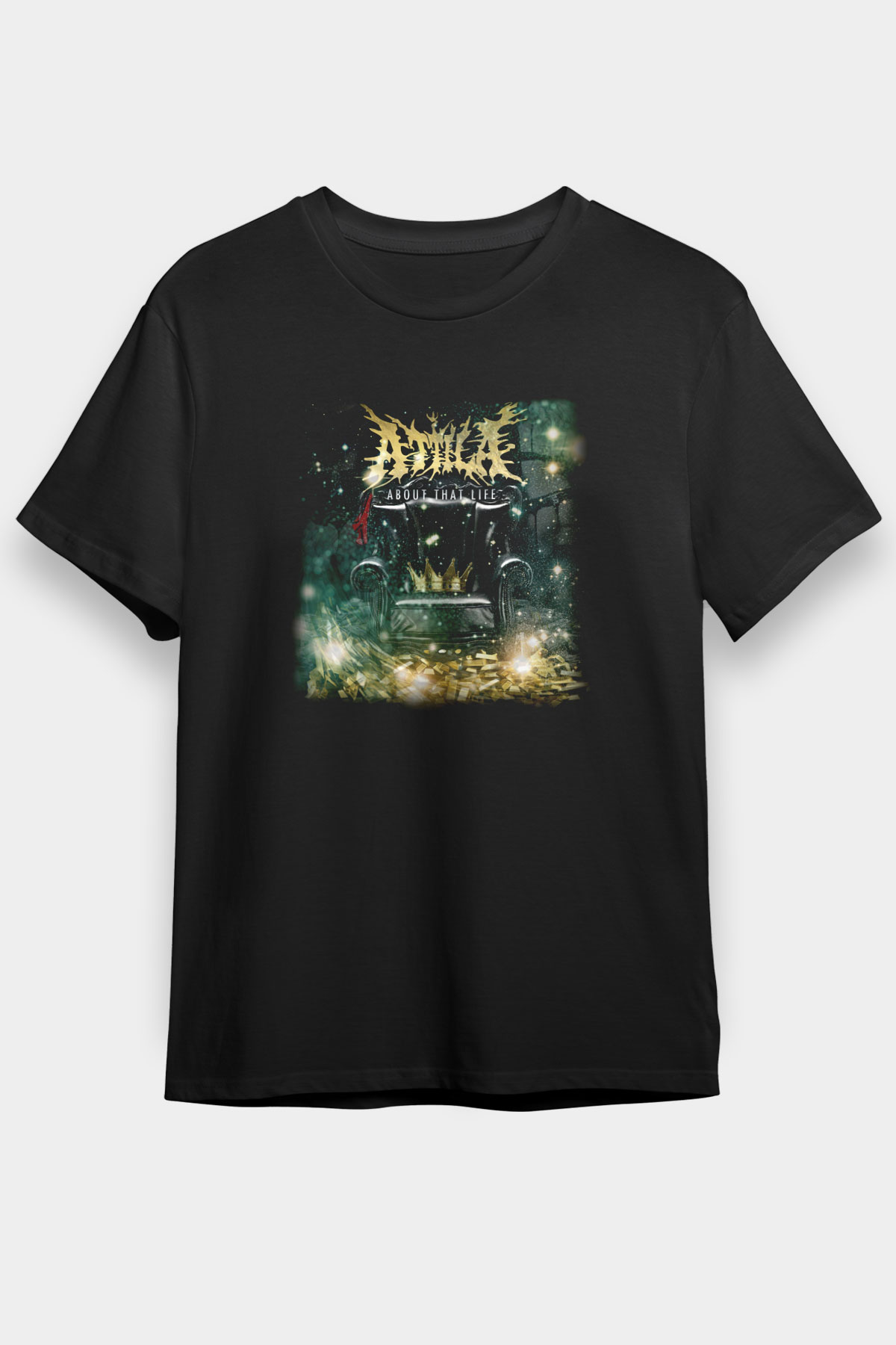 Atilla Siyah Unisex Tişört T-Shirt - TişörtFabrikası