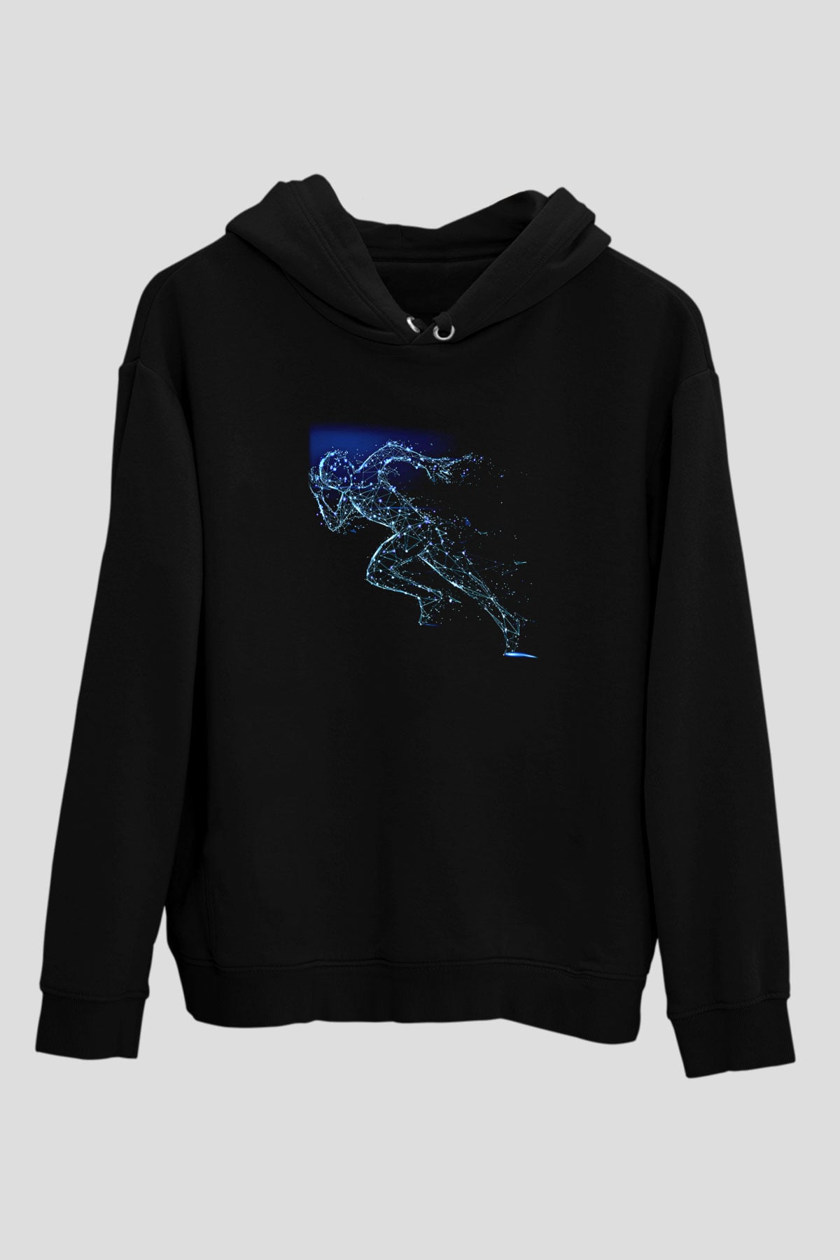 Atletizm - Athletics Baskılı Unisex Siyah Hoodie