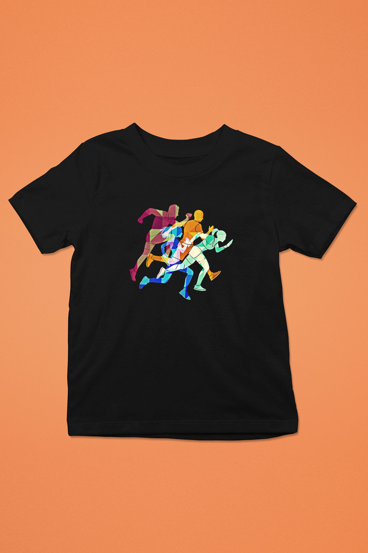 Atletizm - Athletics Baskılı Unisex Siyah Çocuk Tİşörtü - Tshirt