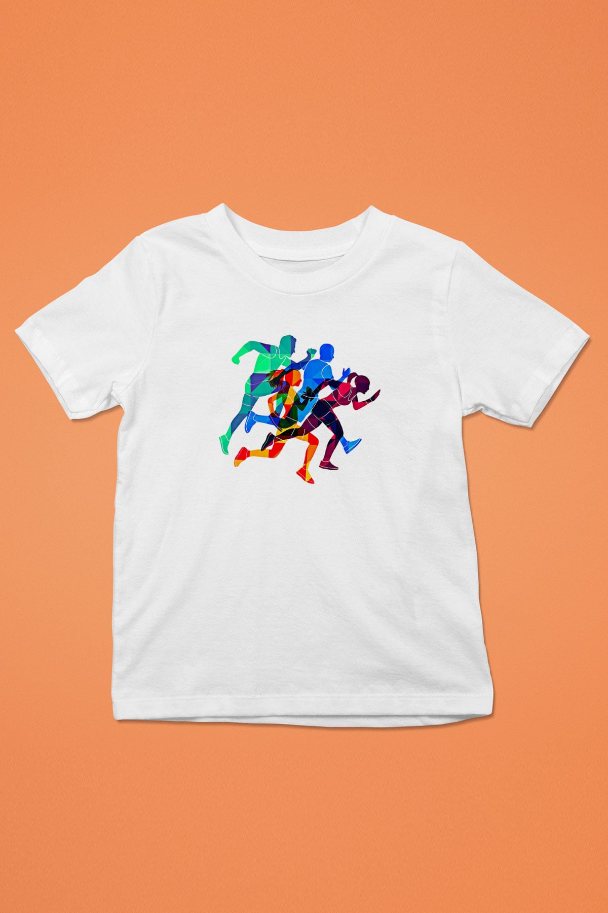Atletizm Baskılı Unisex Beyaz Çocuk Tişört - Tshirt