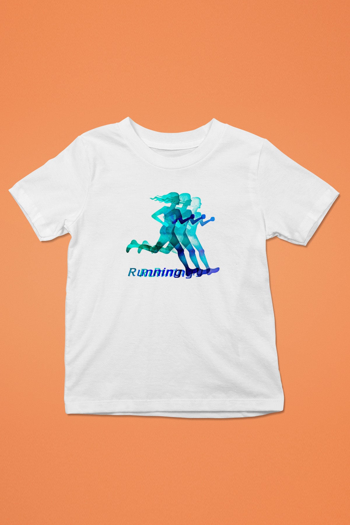 Atletizm Baskılı Unisex Beyaz Çocuk Tişört - Tshirt