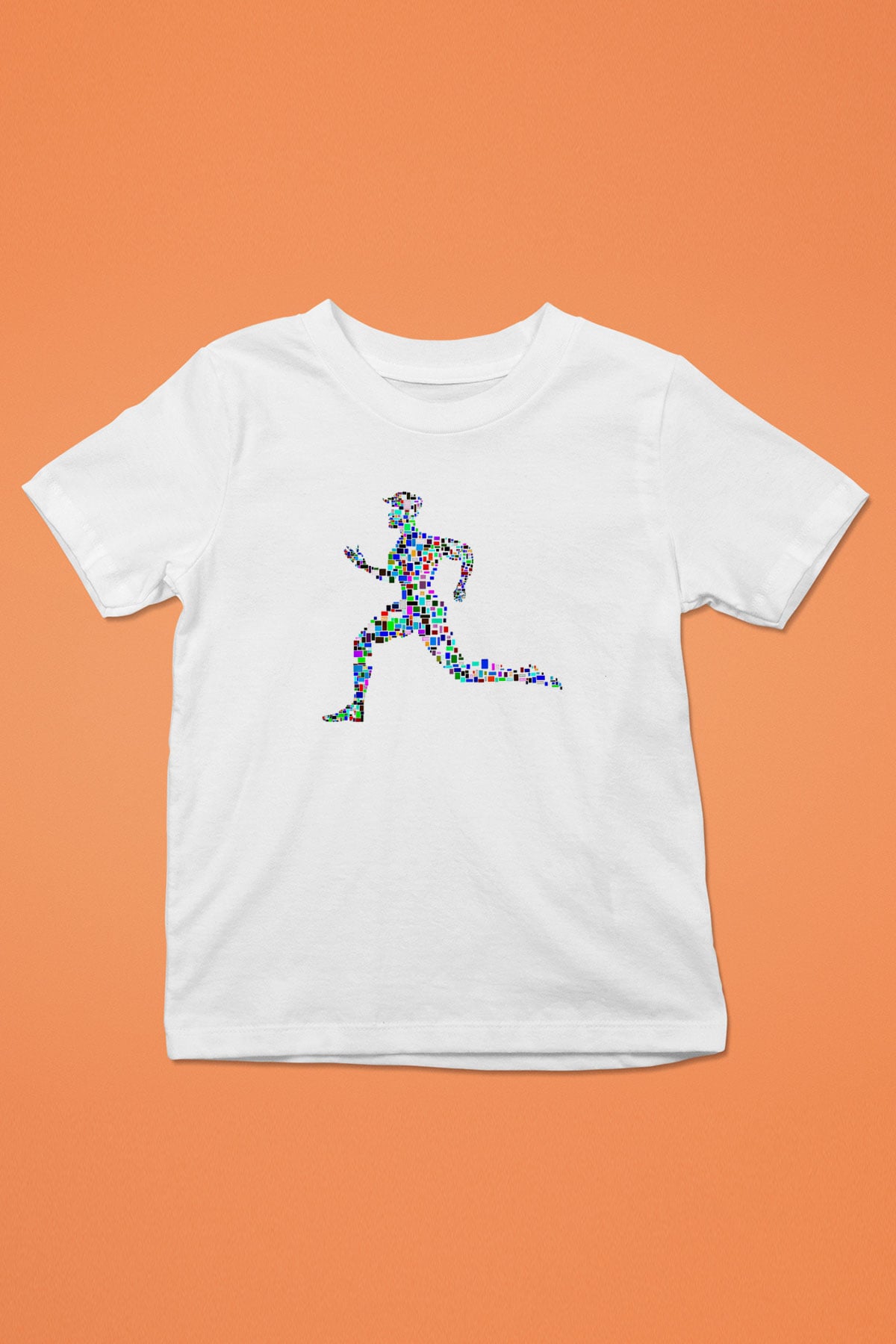 Atletizm Baskılı Unisex Beyaz Çocuk Tişört - Tshirt
