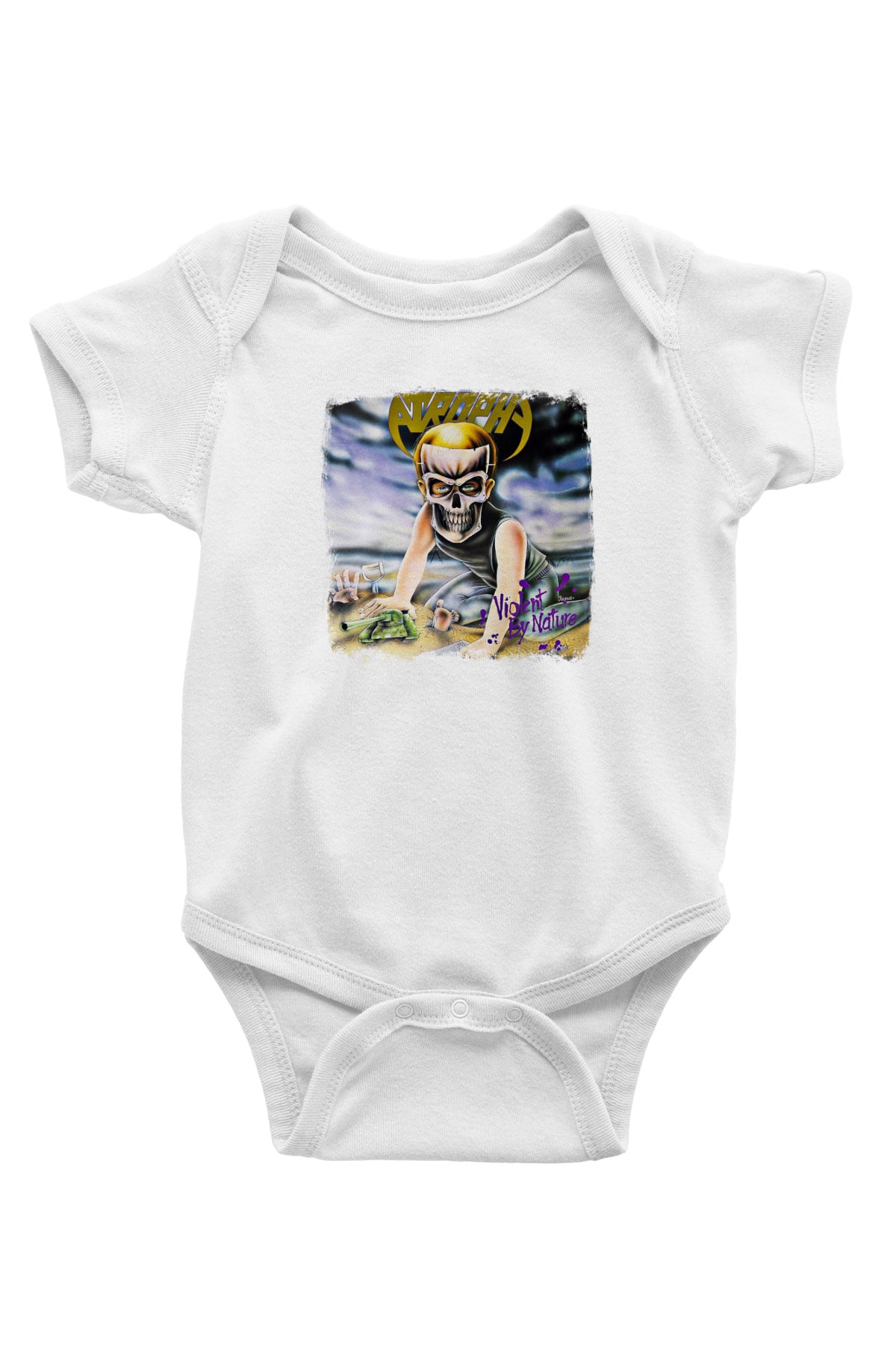 Atrophy Baskılı Unisex Beyaz Bebek Body - Zıbın