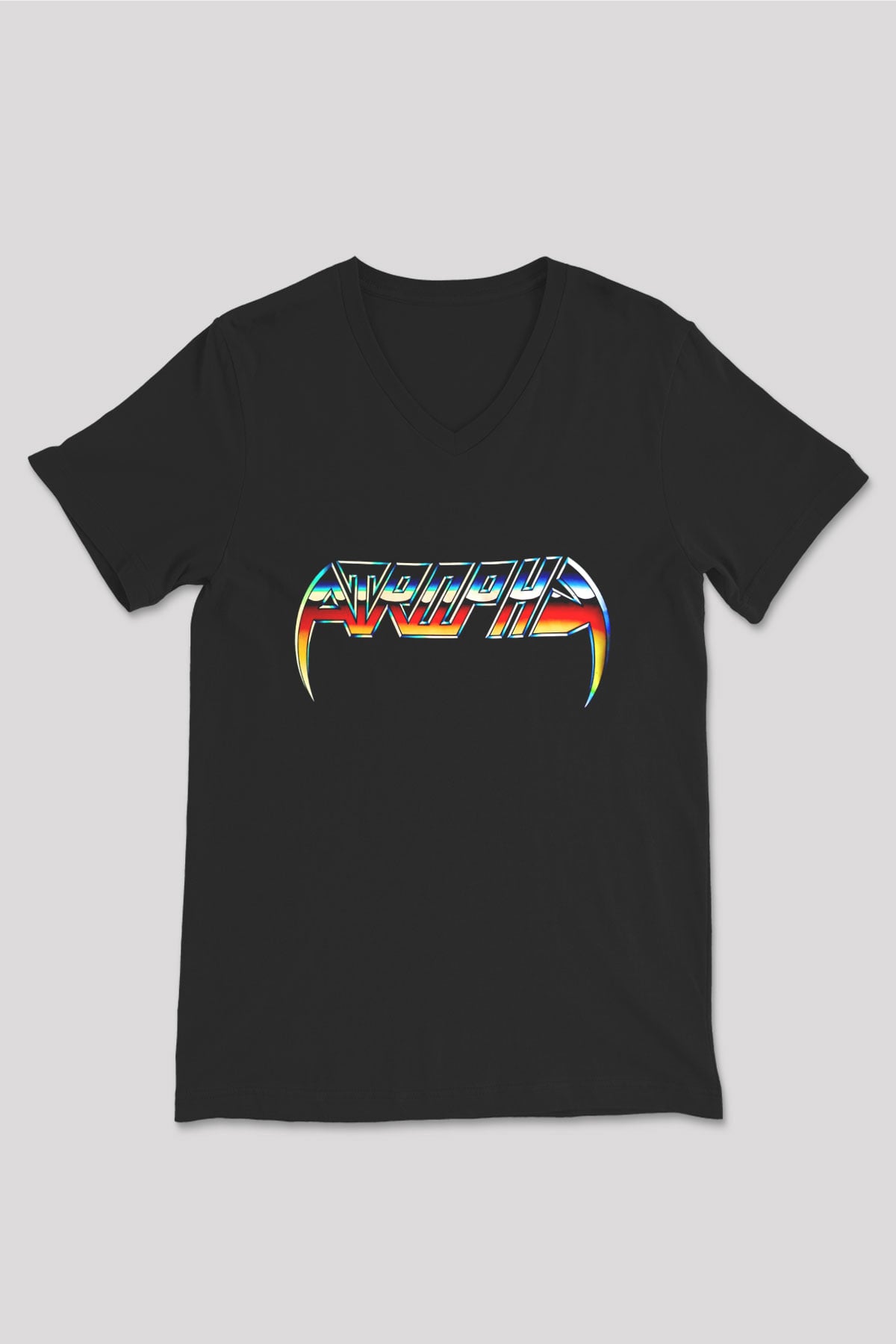 Atrophy Siyah Unisex V Yaka Tişört