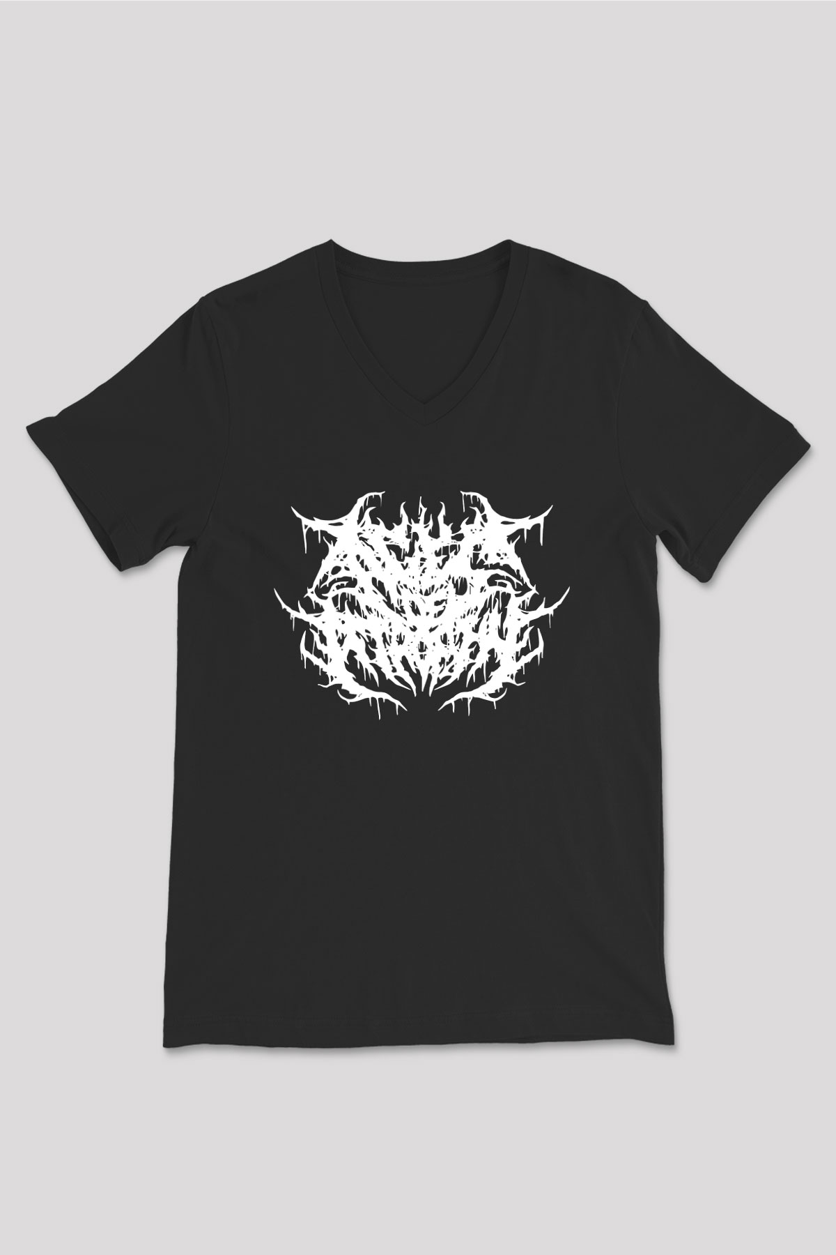Atrophy Siyah Unisex V Yaka Tişört T-Shirt