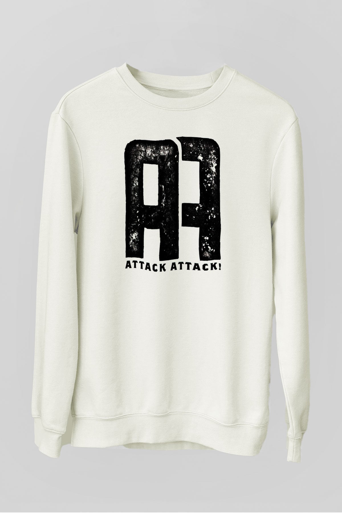 Attack Attack Beyaz Unisex Sweatshirt