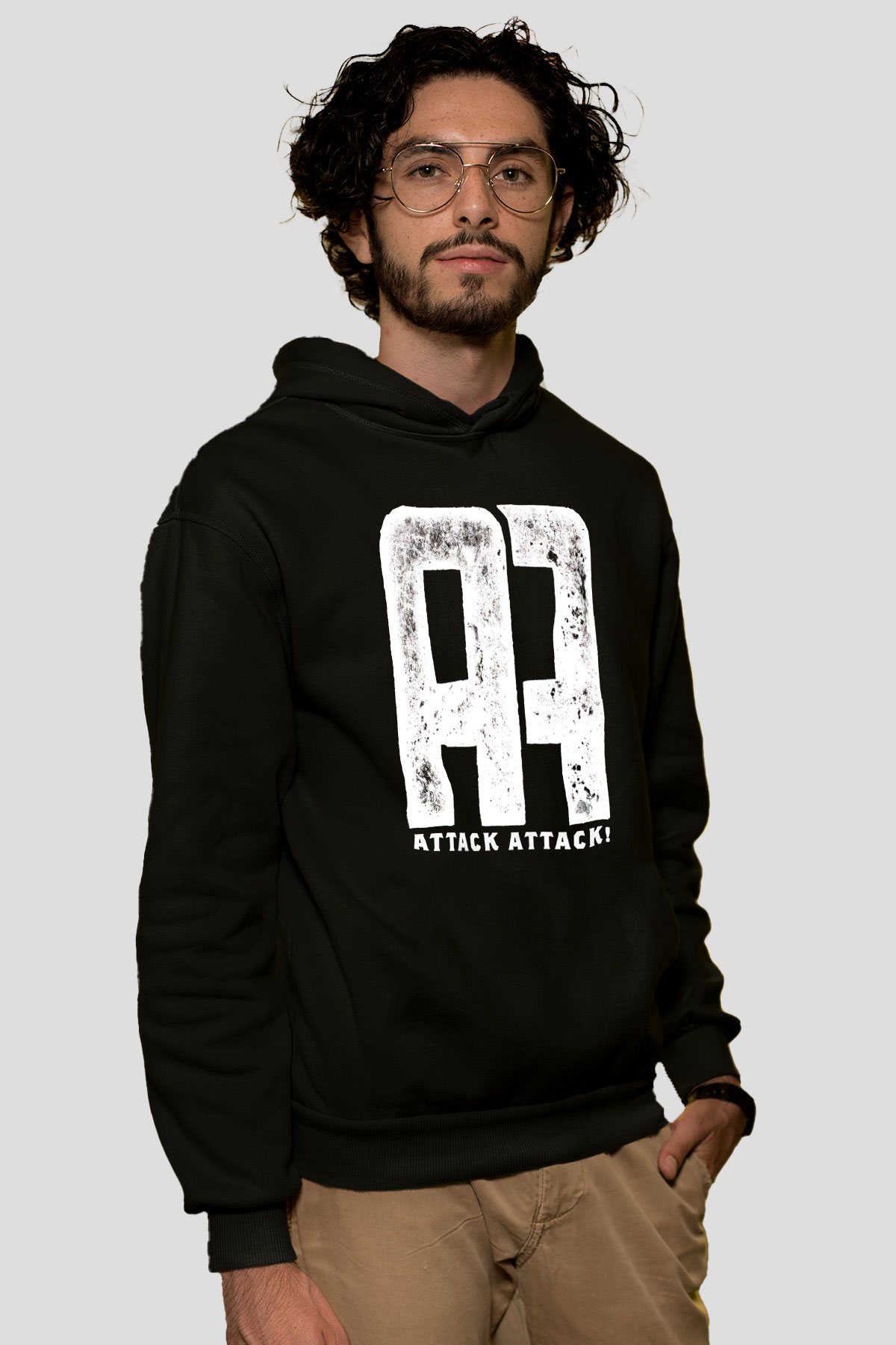 Attack Attack Siyah Unisex Kapüşonlu Sweatshirt