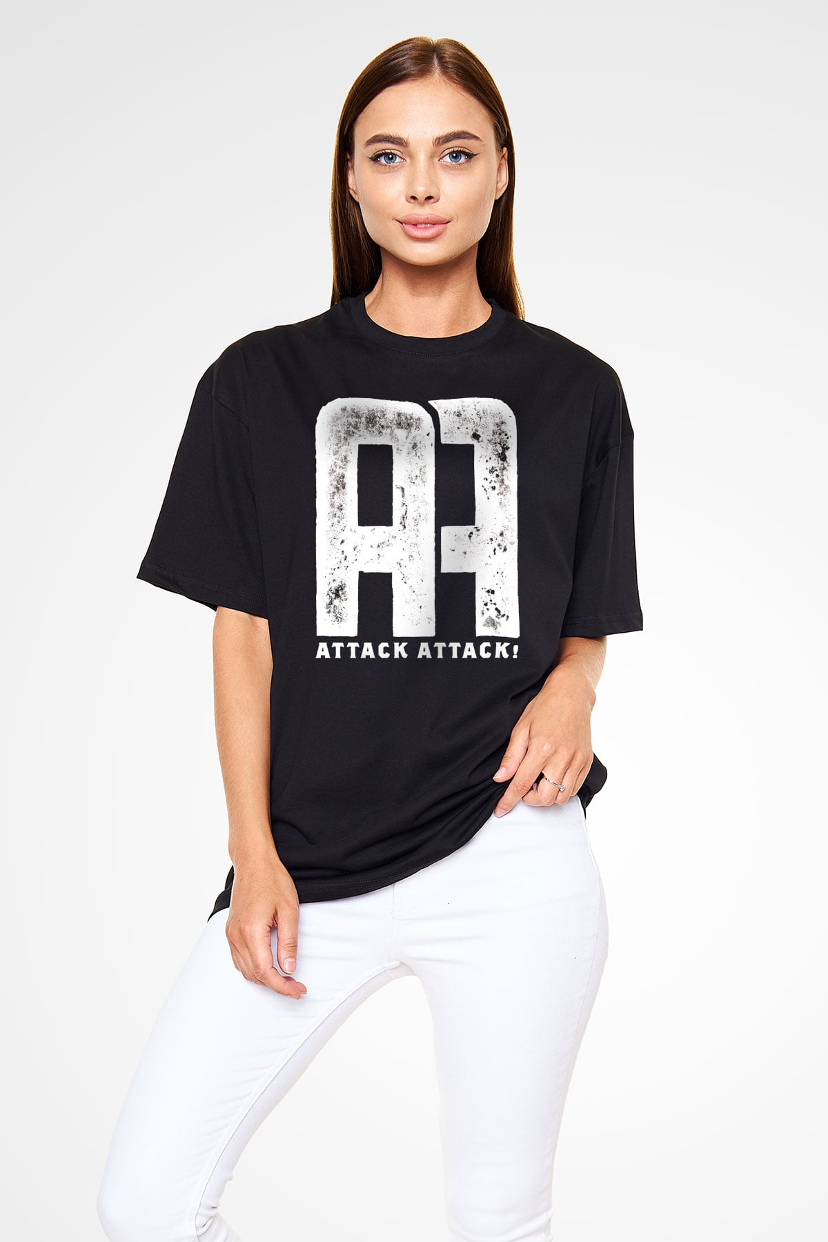 Attack Attack Siyah Unisex Tişört T-Shirt - TişörtFabrikası