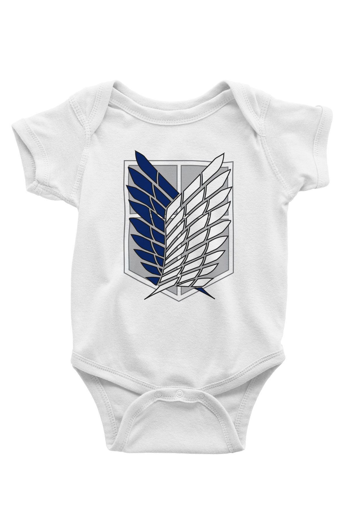 Attack on Titan Baskılı Beyaz Unisex Bebek Body - Zıbın