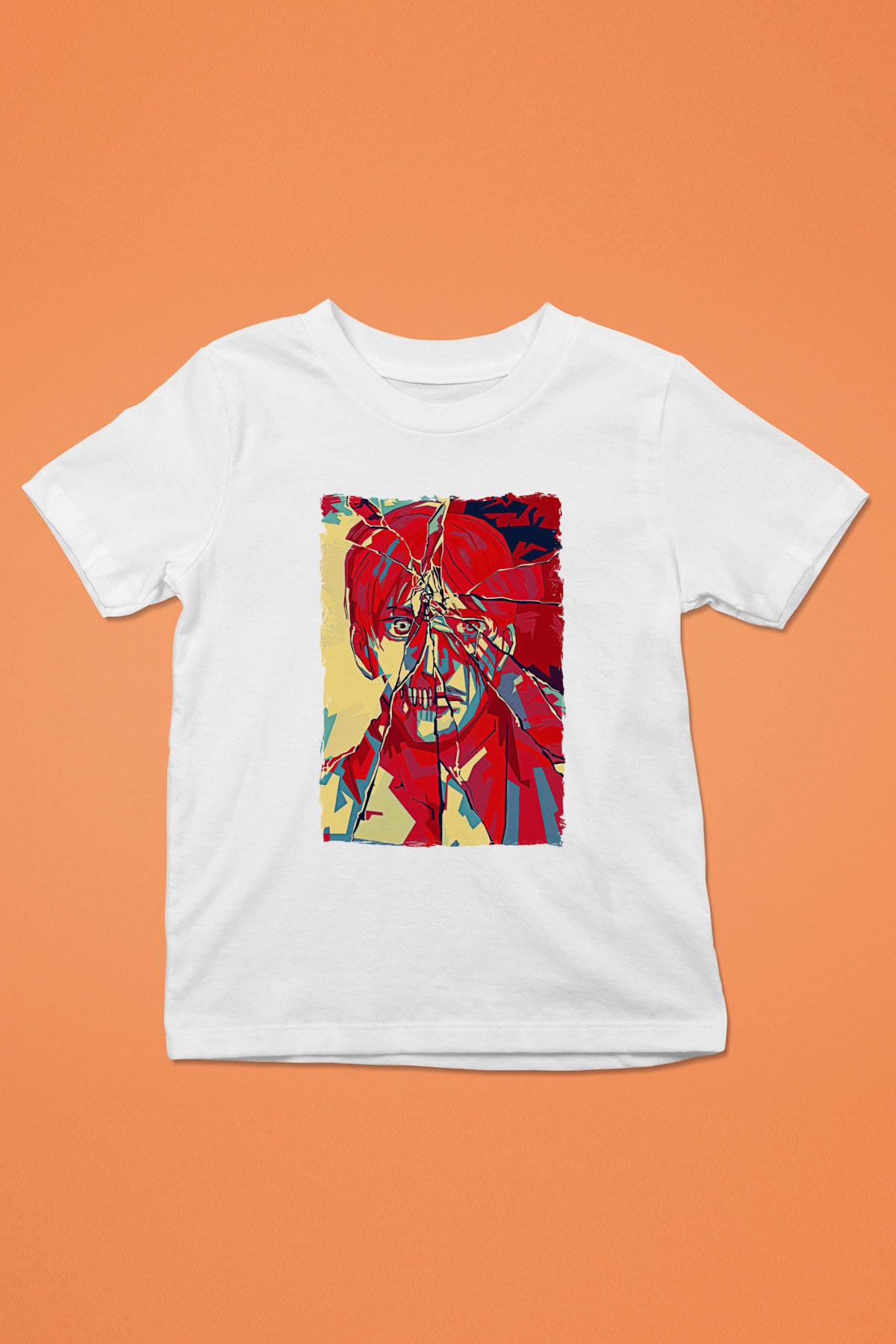 Attack On Titan Baskılı Beyaz Unisex Beyaz Çocuk Tişört - Tshirt