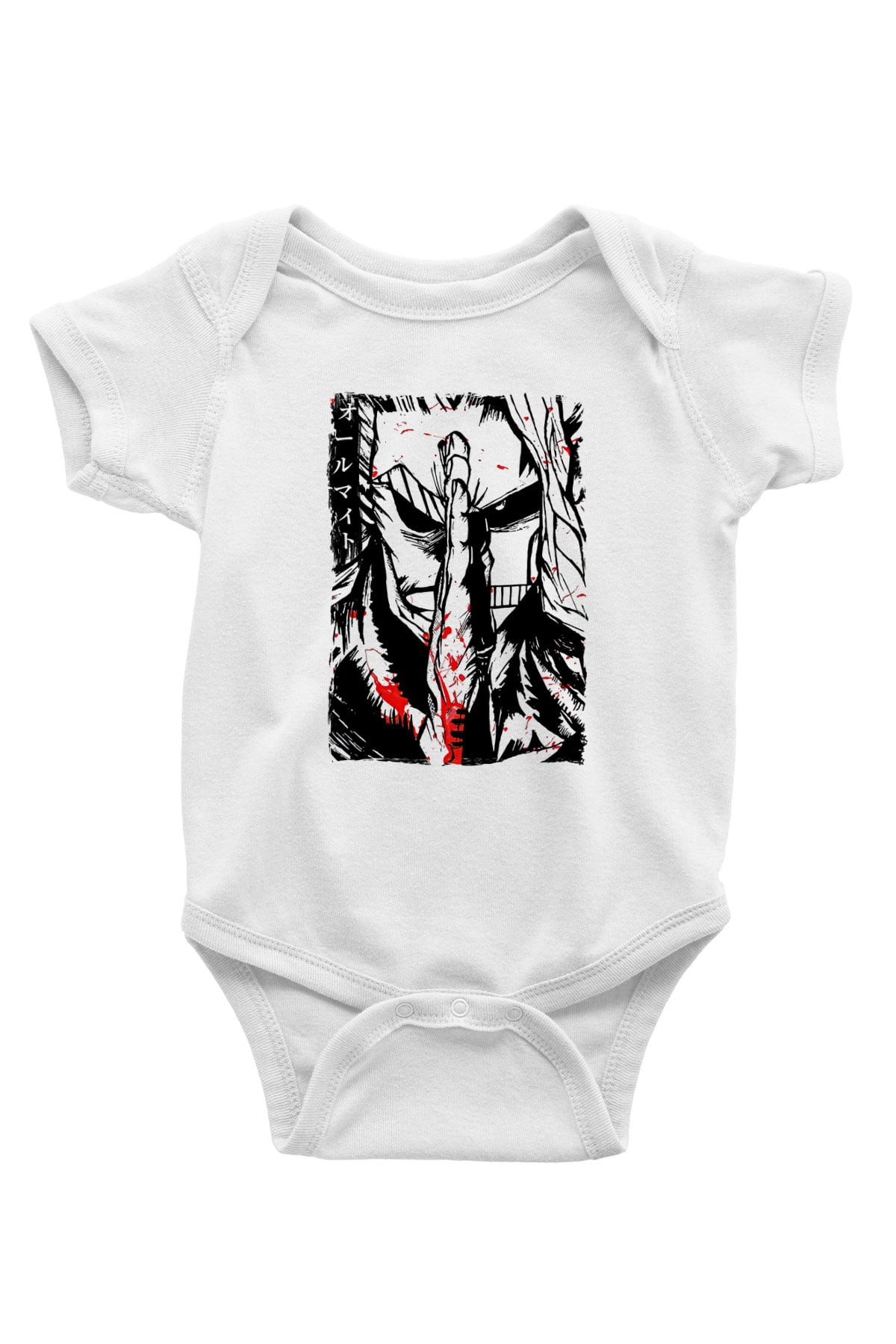 Attack On Titan Baskılı Beyaz Unisex Bebek Body - Zıbın