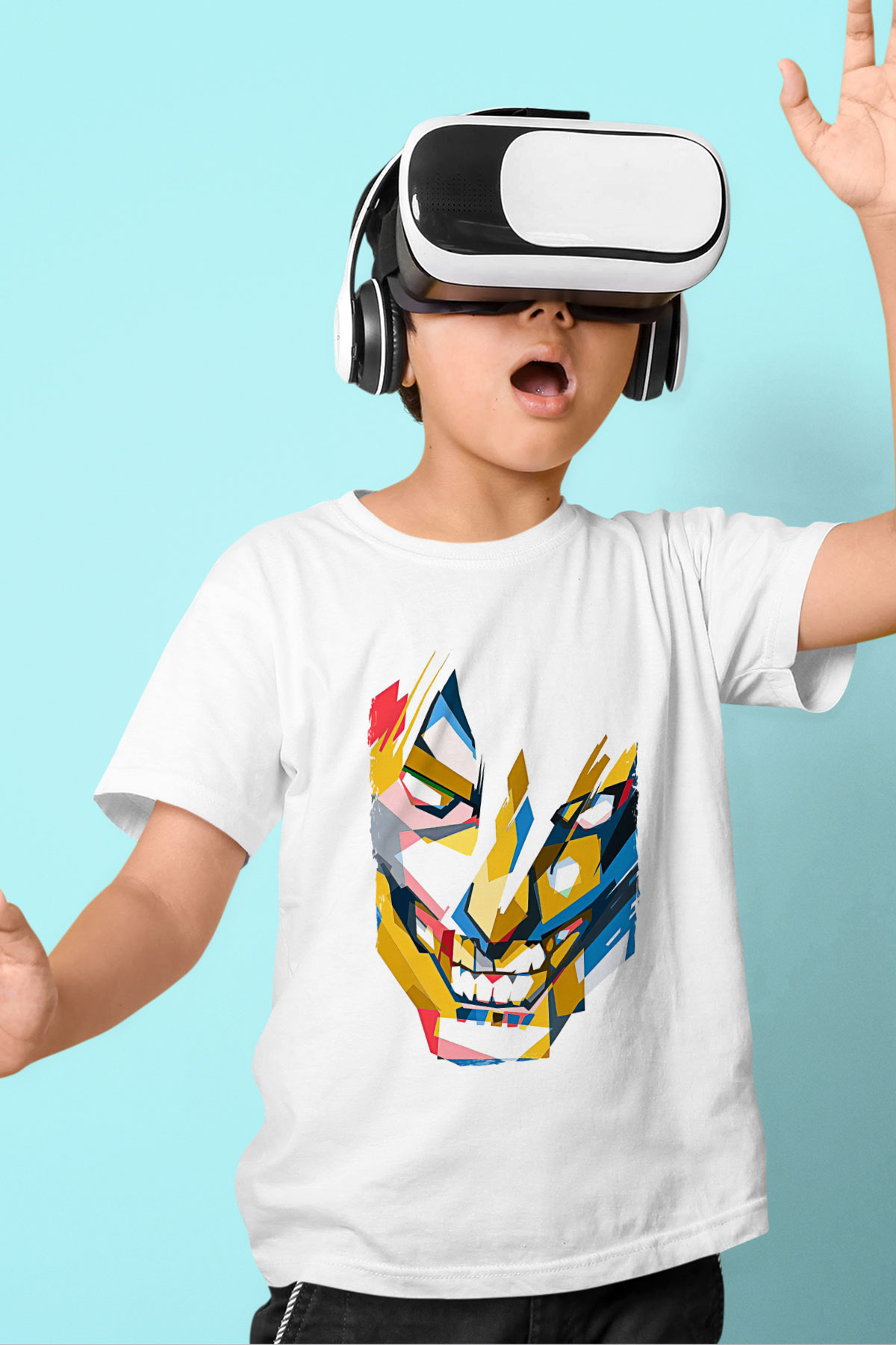 Attack On Titan Baskılı Beyaz Unisex Beyaz Çocuk Tişört - Tshirt