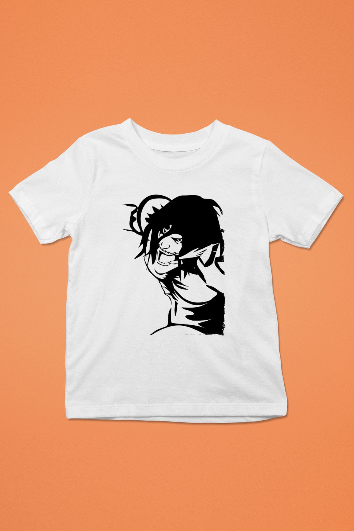 Attack On Titan Baskılı Beyaz Unisex Beyaz Çocuk Tişört - Tshirt