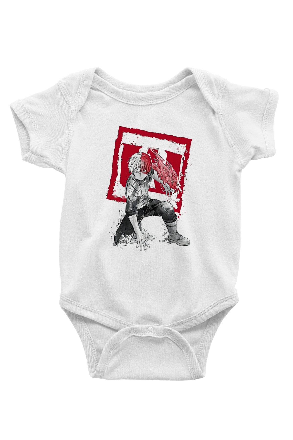 Attack On Titan Baskılı Unisex Siyah Bebek Body - Zıbın