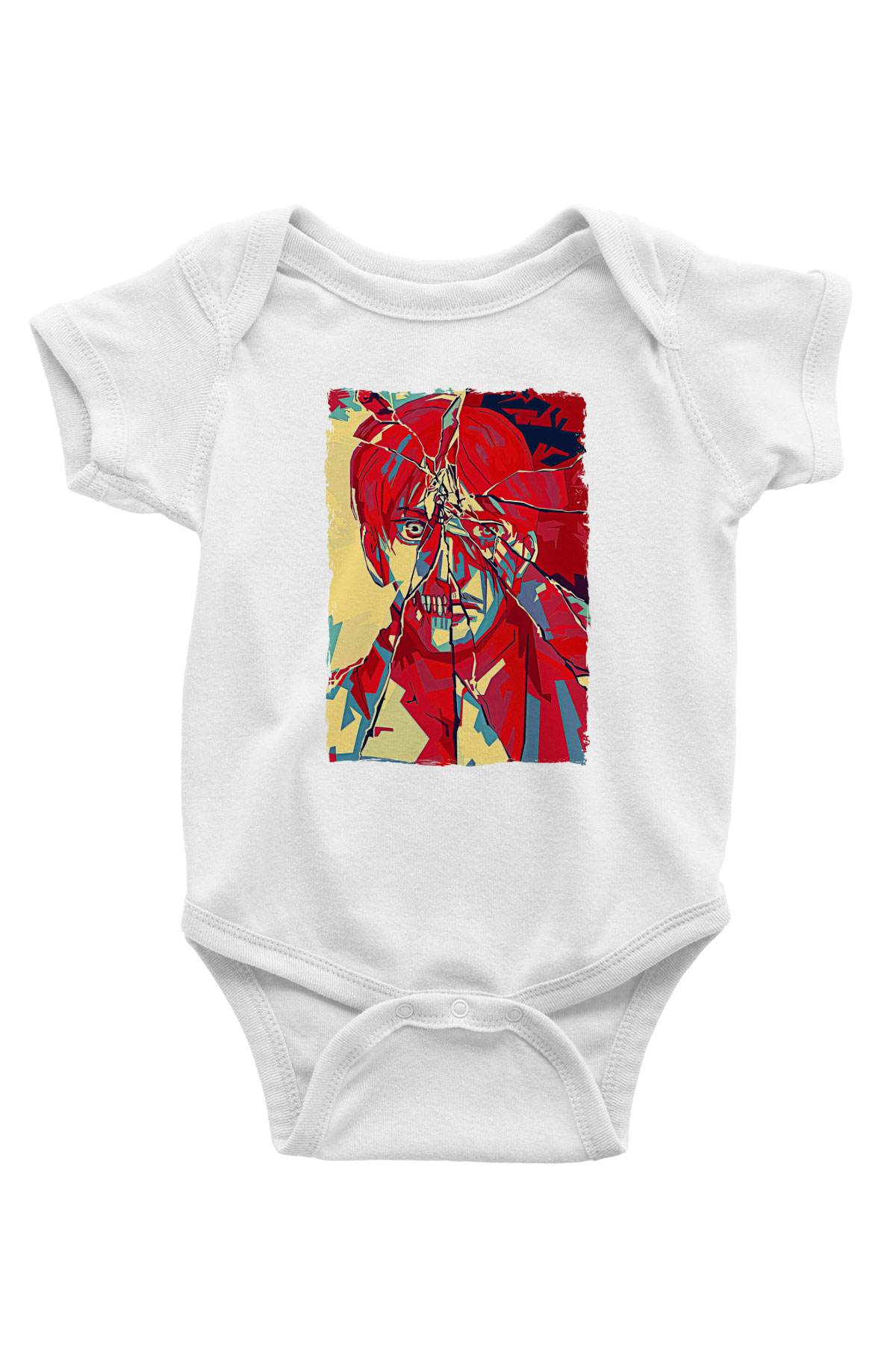 Attack On Titan Baskılı Unisex Siyah Bebek Body - Zıbın